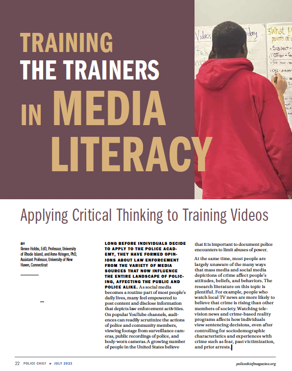 Training the Trainers in Media Literacy
